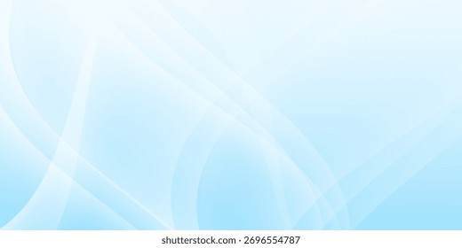 Abstract white wavy glowing lines on a blue background. Futuristic digital high-technology pattern.