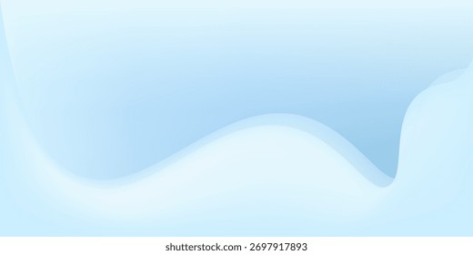 Abstract white wavy glowing lines on a blue background.
