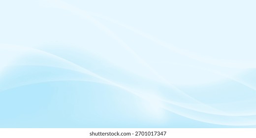 Abstract white wavy glowing lines on a blue background. Futuristic digital high-technology pattern. Health Care concept. Vector eps10
