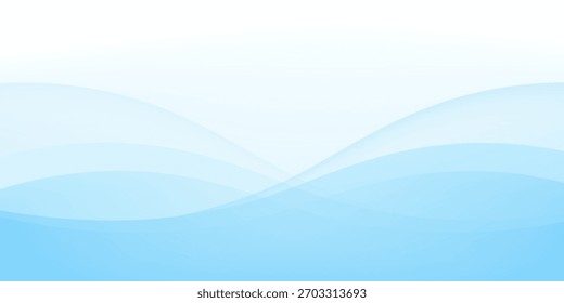 Abstractas líneas onduladas blancas brillantes sobre un fondo azul. Patrón digital futurista de alta tecnología. Concepto de atención de salud.