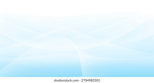 Linhas onduladas brancas abstratas brilhantes sobre um fundo azul. Padrão de alta tecnologia digital futurista. Conceito de assistência médica. Ilustração vetorial