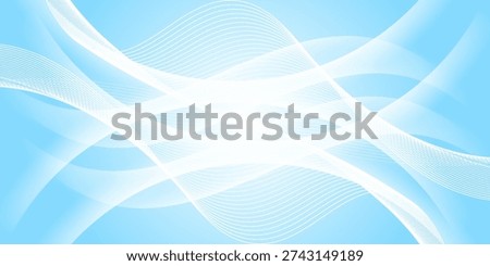 Abstract white wavy glowing lines on a blue background. Futuristic digital high-technology pattern. Health Care concept. Vector illustration	
