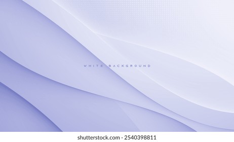 Vetor de design de fundo de luz ondulada branca abstrata e forma de sombra