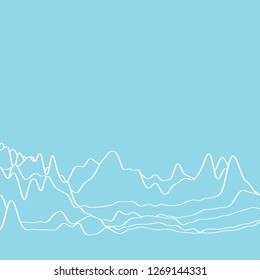 abstract white wavy line overlap on blue  background