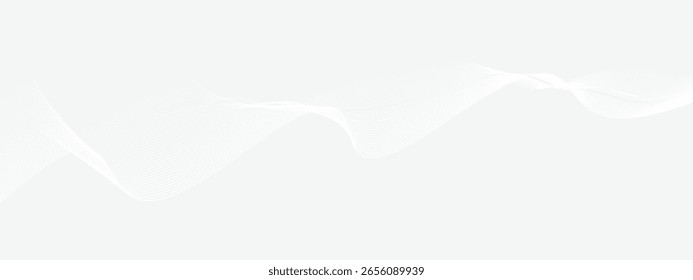 Abstract white wavy lines background design