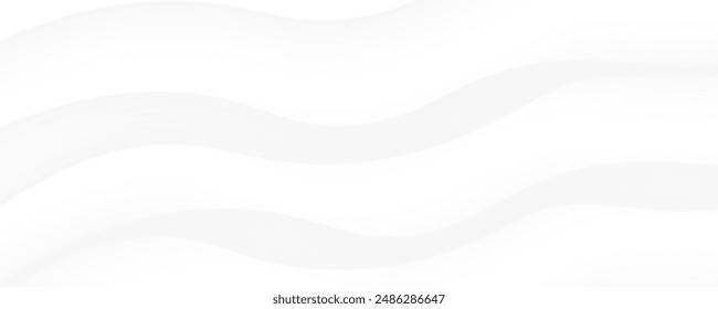 Abstrakte, weiße Wellenlinien, die ein glattes, fließendes Muster erzeugen, das sich perfekt für minimalistische Designs und moderne Hintergründe eignet