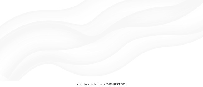 Abstract white wavy lines creating a smooth, flowing pattern perfect for minimalist designs and modern backgrounds