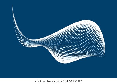 Abstract White Whale Swimming in the Ocean