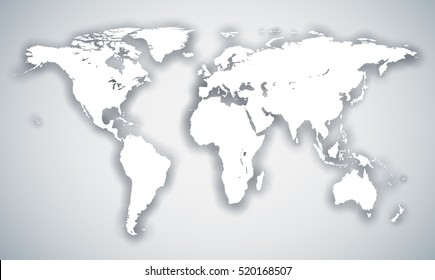 9,745 Grey world map light Images, Stock Photos & Vectors | Shutterstock