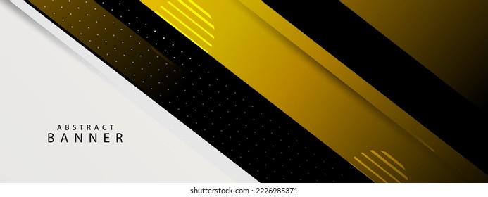 Abstract white and yellow advertisement cover template
