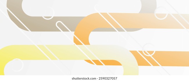 Abstract white yellow background. Minimal geometric white light background abstract design. EPS 10.