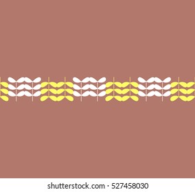 Abstract white and yellow leaves design card with space for your text background pattern backdrop wallpaper. Vector image