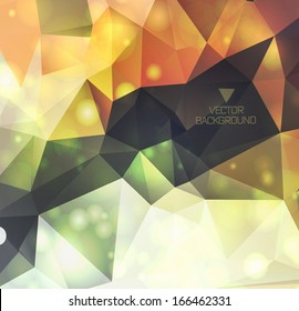 Abstract white yellow modern background with polygons.