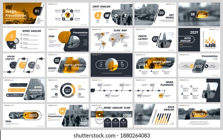Abstract white, yellow, slides. Brochure cover design. Fancy info banner frame. Creative set of infographic elements. Urban. Title sheet model set. Modern vector.  Presentation templates, corporate.