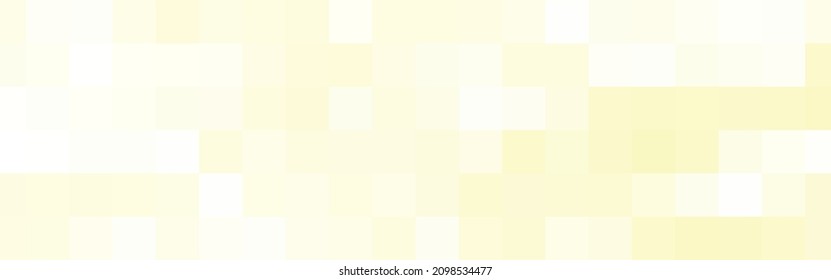 Resumen del fondo del cartel de mosaico cuadrado blanco y amarillo. Ilustración vectorial.