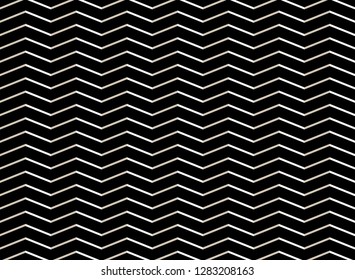 Abstract of white zig zag pattern on black background, vector eps10