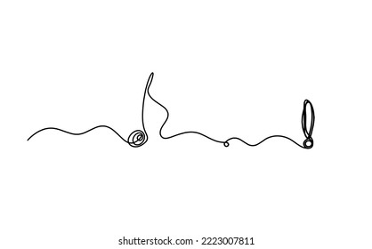 Abstract whole note with exclamation mark as continuous lines drawing on white background.Vector