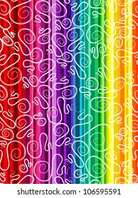 Abstract whorled background. Seamless twirls pattern.Colorful stripes