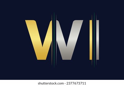 Abstract Wi letter logo design template. Vector Logo Illustration.