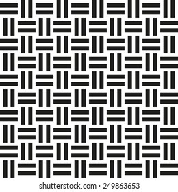 Abstract wicker seamless pattern. Vector illustration for retro design. Simple texture of cloth.