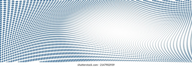 abstract wide dotted halftone background, vector illustration