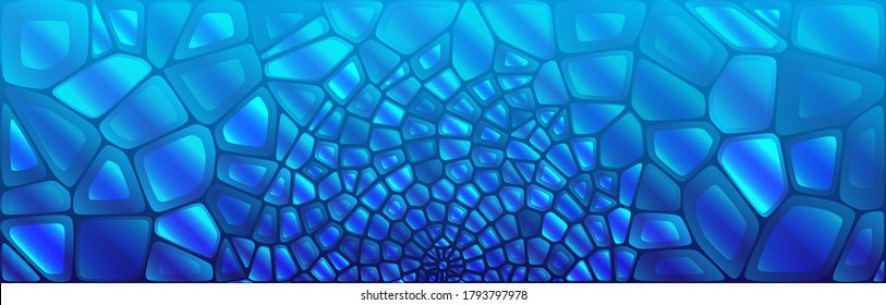 Abstrakter breiter Eis-strukturhintergrund. Geometrisches blaues polygonales Gefüge.