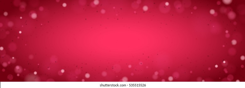 Abstract Wide Red Background with Blurred Shine Lights