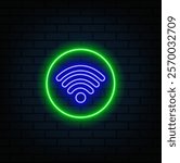 Abstract wifi connection concept connection network people communication On a blue background, futuristic, modern.