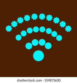 Abstract WIFI internet icon. Vector illustration. the Internet