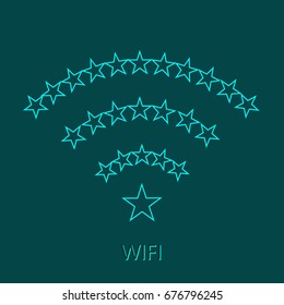 Abstract WIFI internet icon. Vector illustration. the Internet