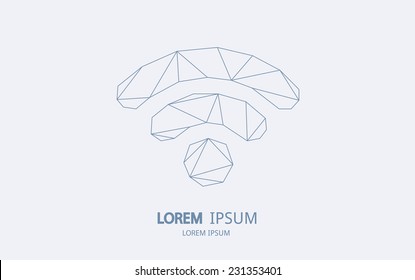 Abstract wifi logo. Vector logotype design.