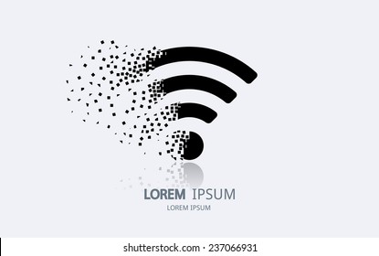 Abstract wifi logo. Vector logotype design.