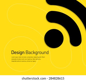 Abstract wifi symbol background for business design, technology, internet, network, lan, signal, wireless, advertisement. Flat design style