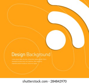 Abstract wifi symbol background for business design, technology, internet, network, lan, signal, wireless, advertisement. Flat design style