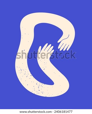 Abstract wiggling gesticulating hands vector