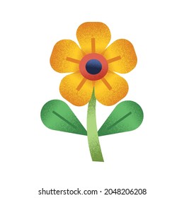 Abstract Wild Blossomed Flower Illustration