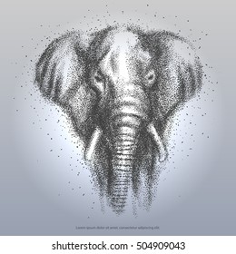 abstract wild elephant