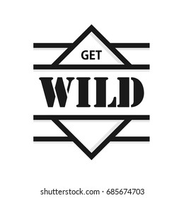 Abstract "Wild" typography logo design template