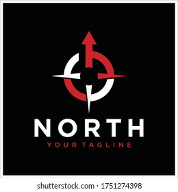 abstract wind direction or compass vector logo