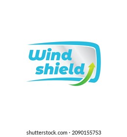 Abstract Wind Shield Car Glass Logo Symbol Icon Vector Graphic Design Illustration Idea Creative