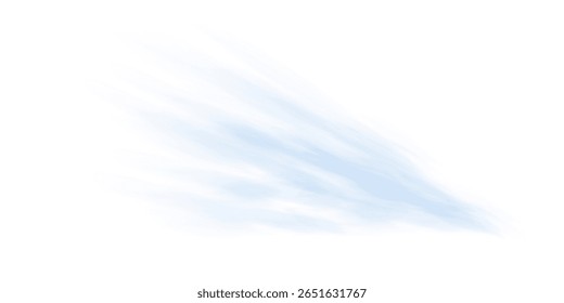 Abstract Wind Trail PNG Featuring Dynamic Twirl, Ocean Energy Flow, and Soft Blue Blur for Weather or Environmental Illustrations.