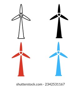 Abstract Wind Turbine Silhouette Illustration, can be used for business designs, presentation designs or any suitable designs.