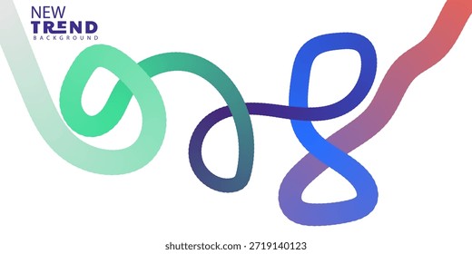 Fondo de línea de bobinado Abstractas con Colores de gradiente para Diseños modernos