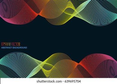 Abstract winding ribbon of the rainbow, illustration, isolated on  background, vector.