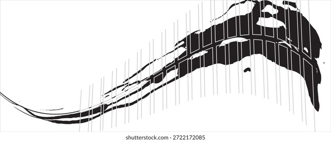 Marca de pista de neumático de bobinado abstracto. 