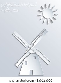 Abstract windmill background. Vector eps10.