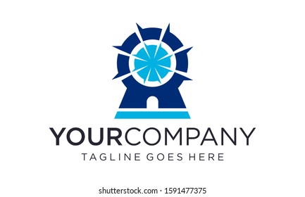 Abstrakte Windmühle-Counter für Logo-Design-Konzept-Bearbeitbar