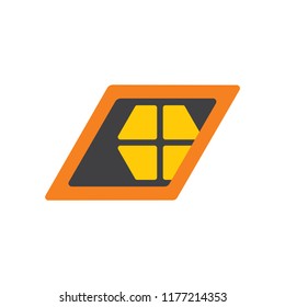 abstract window night design vector