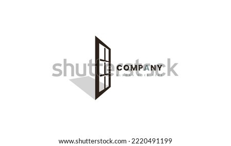 Abstract Windows logo design template element. Windows logo usable for business and company branding Logos. Windows flat vector logo design template element.