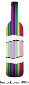 abstract wine bottle